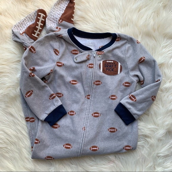 Carter's Other - ❤️Carter’s❤️4T Fleece Football Pajamas❤️one-piece